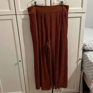 Anthropologie Wavy Orange Pants Large